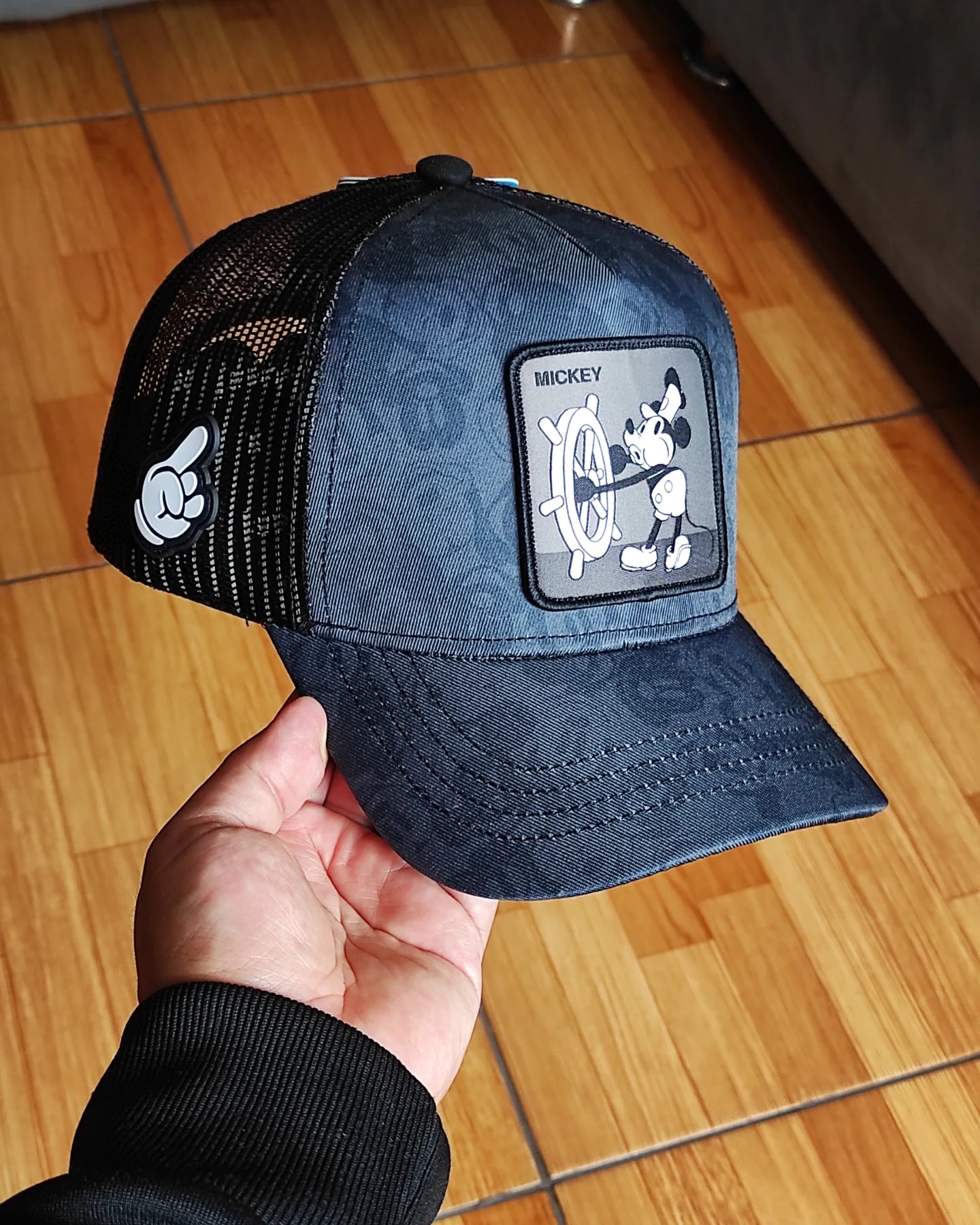 Capslab Disney Mickey Mouse Black Grey Trucker Snapback Hat