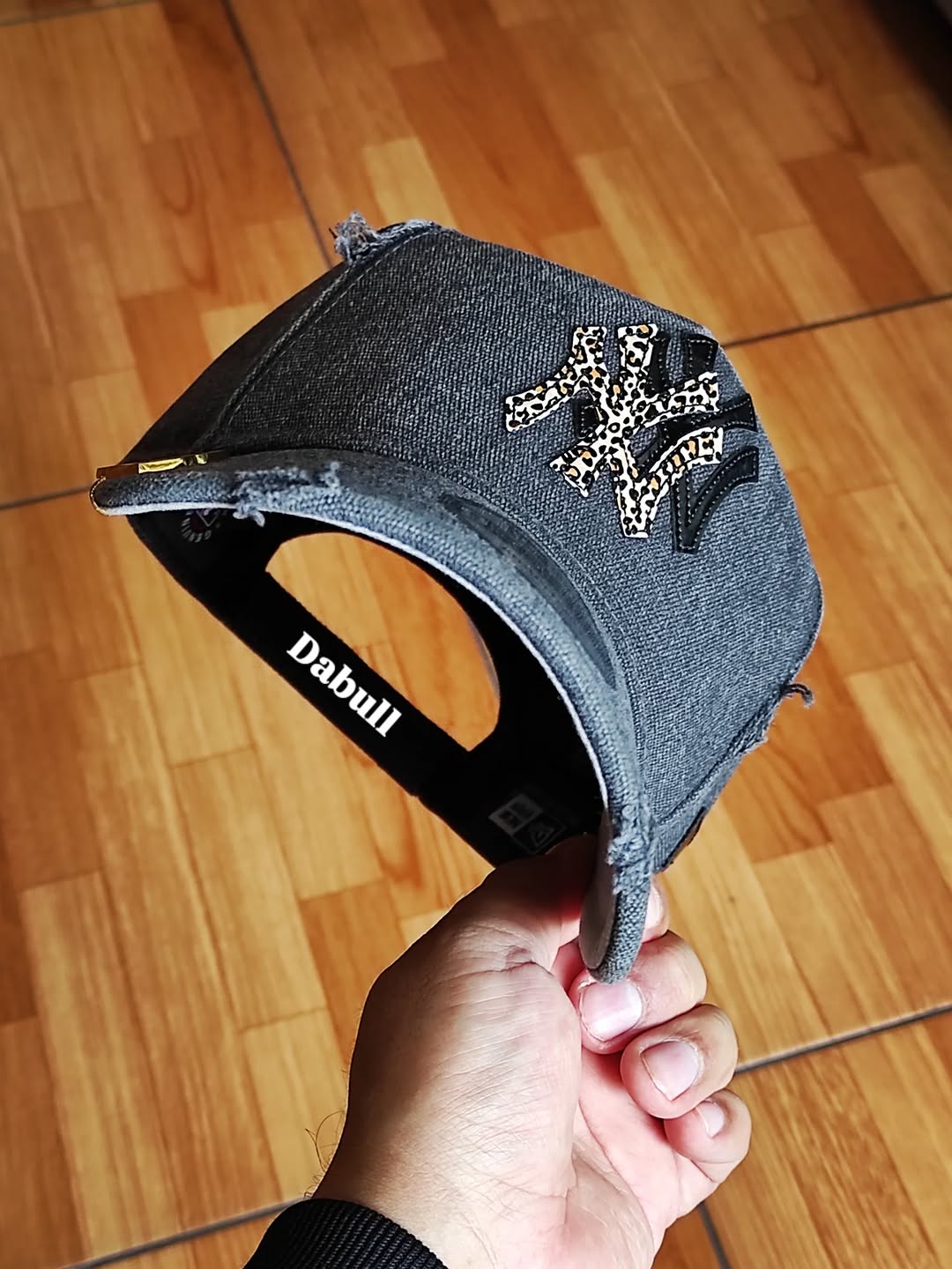 New Era New York Yankees leopard denim Gray 9Forty a-frame