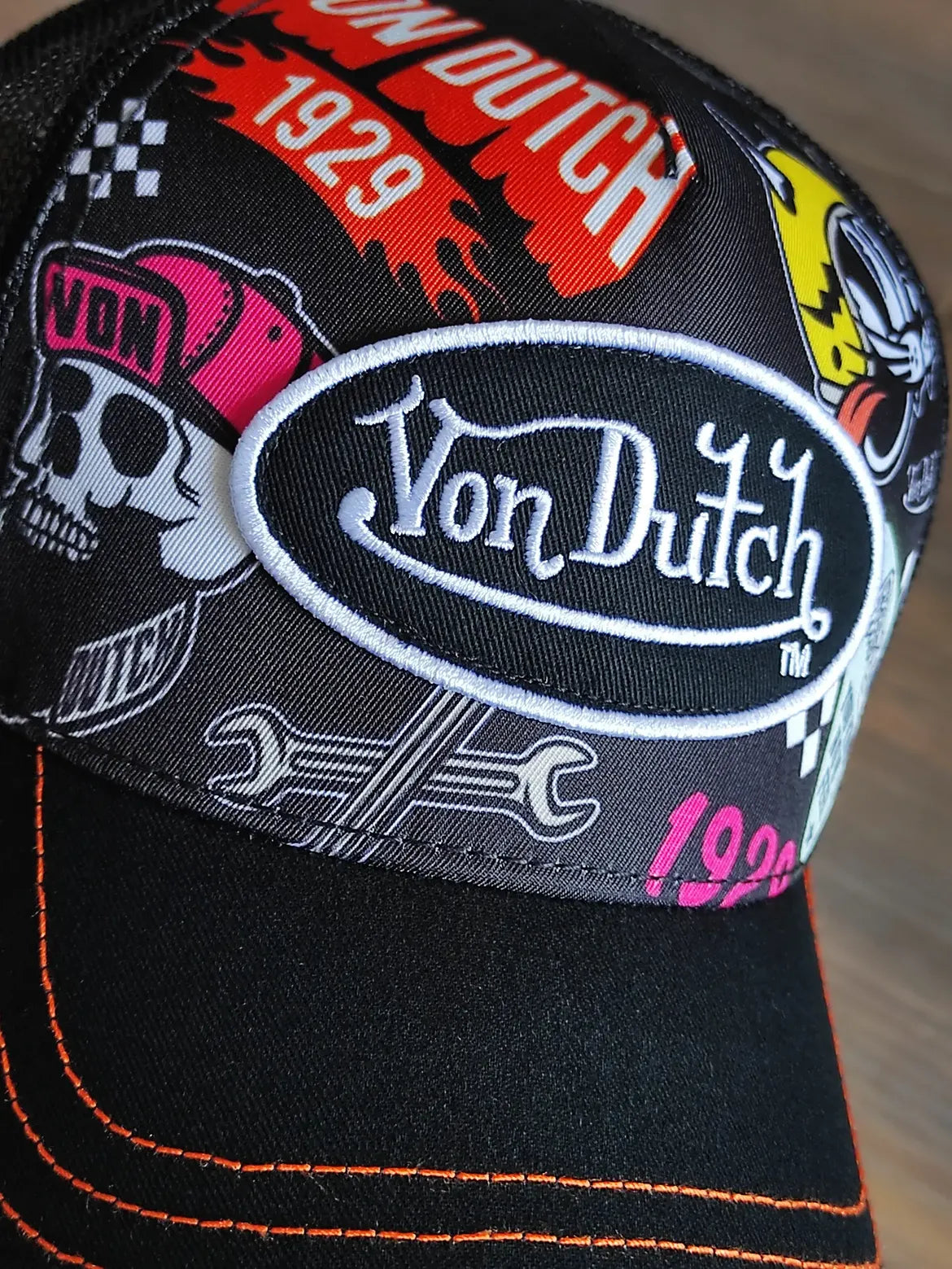 Gorra Vondutch trucker multicolor negra