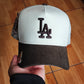 NEW ERA 9FORTY A-FRAME MLB LOS ANGELES DODGERS 60TH 2TONE / PINK UV TRUCKER