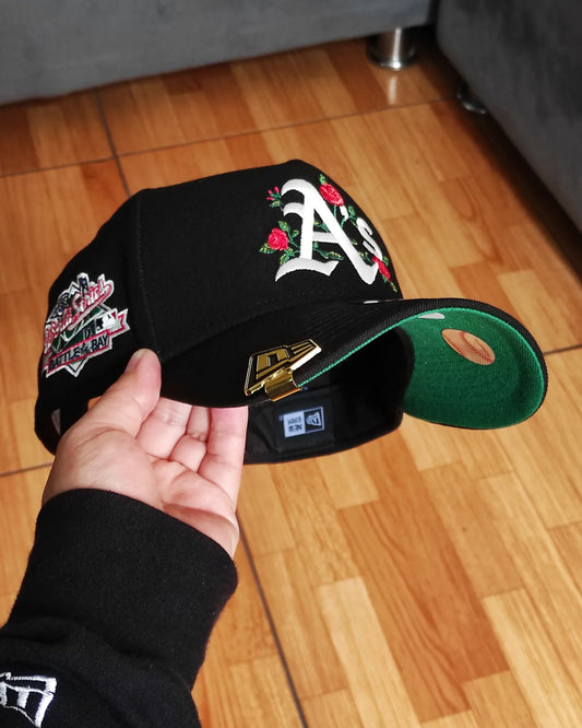 New Era Oakland Athletics World Series 1989 Black Flowers 9Forty A Frame Snapback Hat
