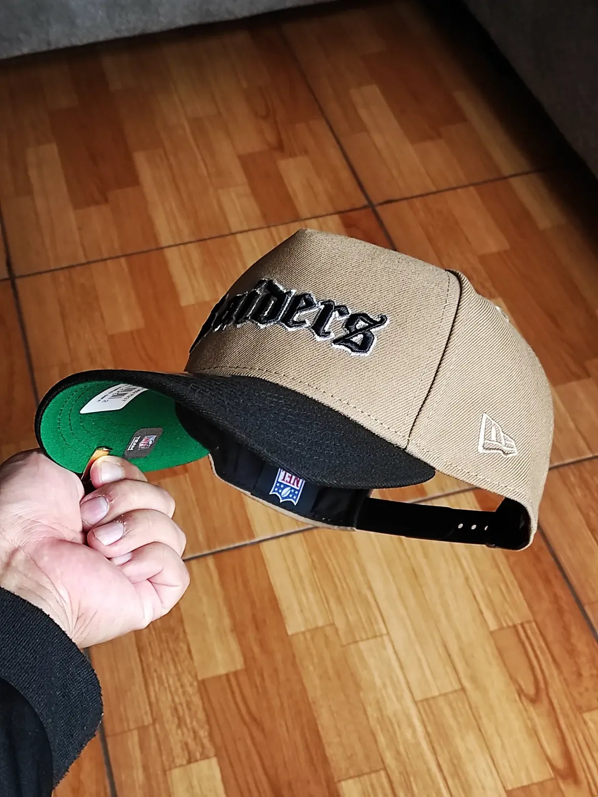 New era Las Vegas Raiders Khaki Black 2 Tone Team Shield SP 9Fifty A-Frame Snapback