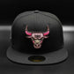 New Era 59fifty cookies and cream Chicago bulls nba patch hat - black/pink