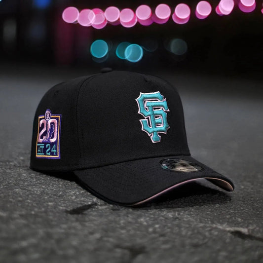 New Era 9FORTY A-FRAME mlb San Francisco Giants 20TH Anniversary Black / Pink uv + pin 📌