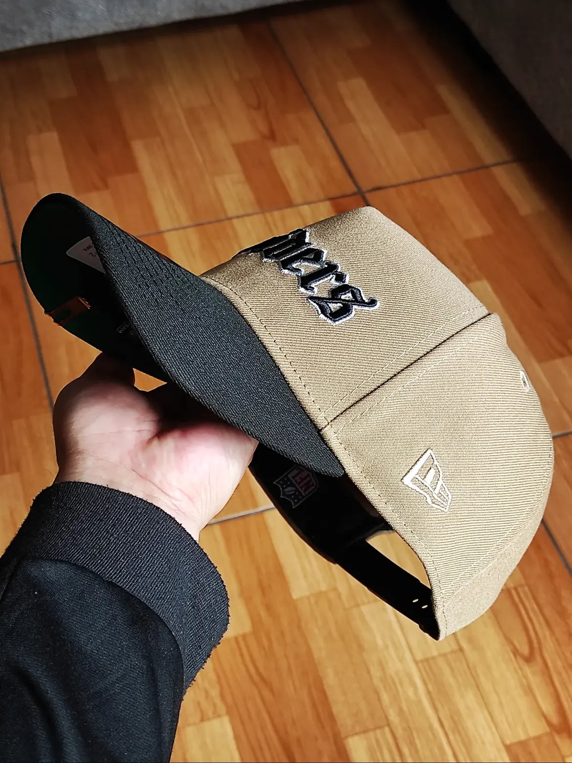New era Las Vegas Raiders Khaki Black 2 Tone Team Shield SP 9Fifty A-Frame Snapback