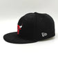 Chicago Bulls OLD SCHOOL CORDUROY SIDE-PATCH Black Fitted Hat by New Era