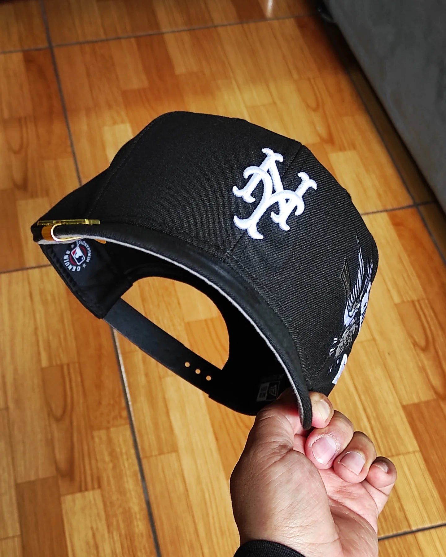 New York Mets Gray Bottom City Art Side Patch New Era 9Fifty Snapback - Black