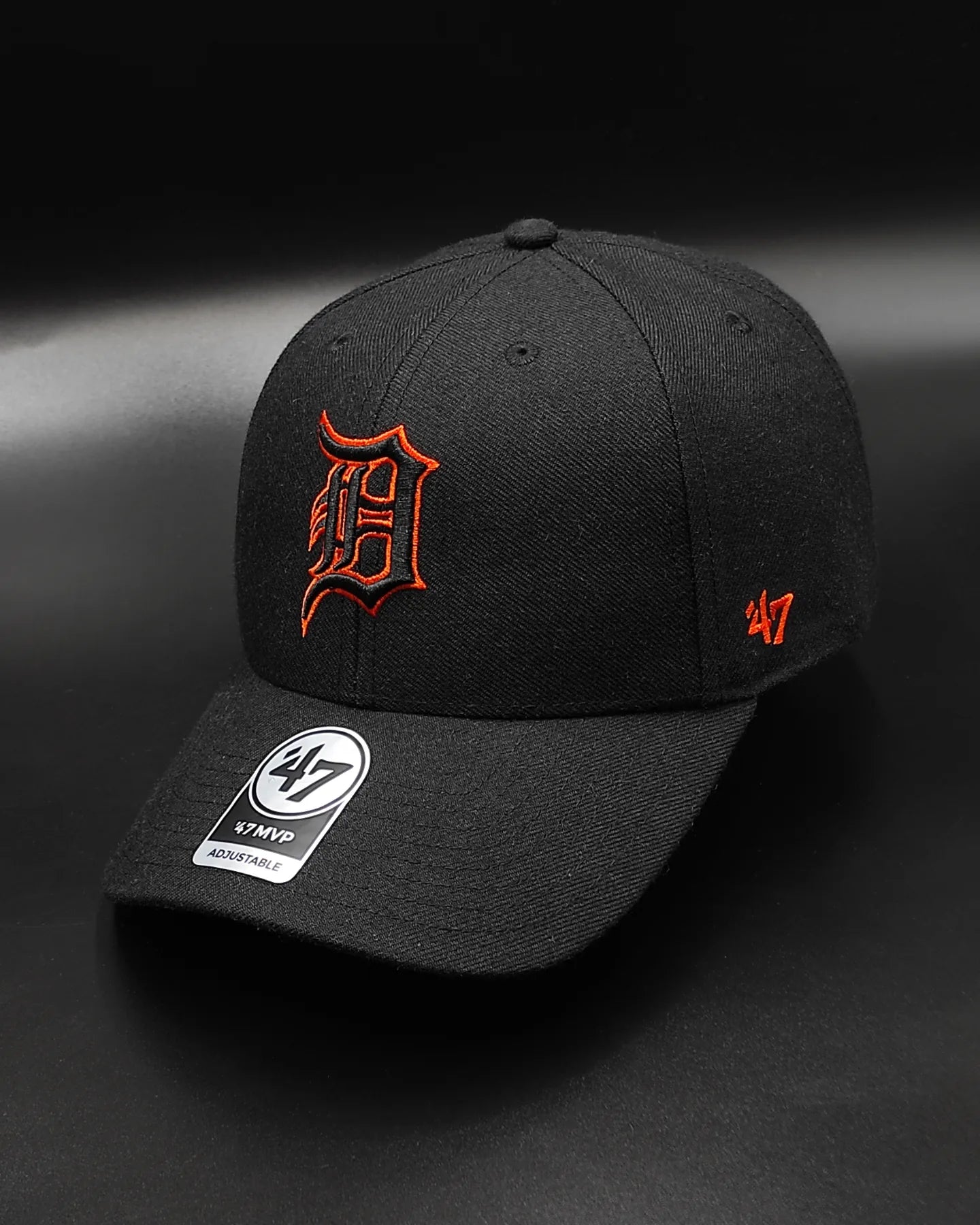 47Brand Detroit Tigers Black and Orange Classic Strapback Cap