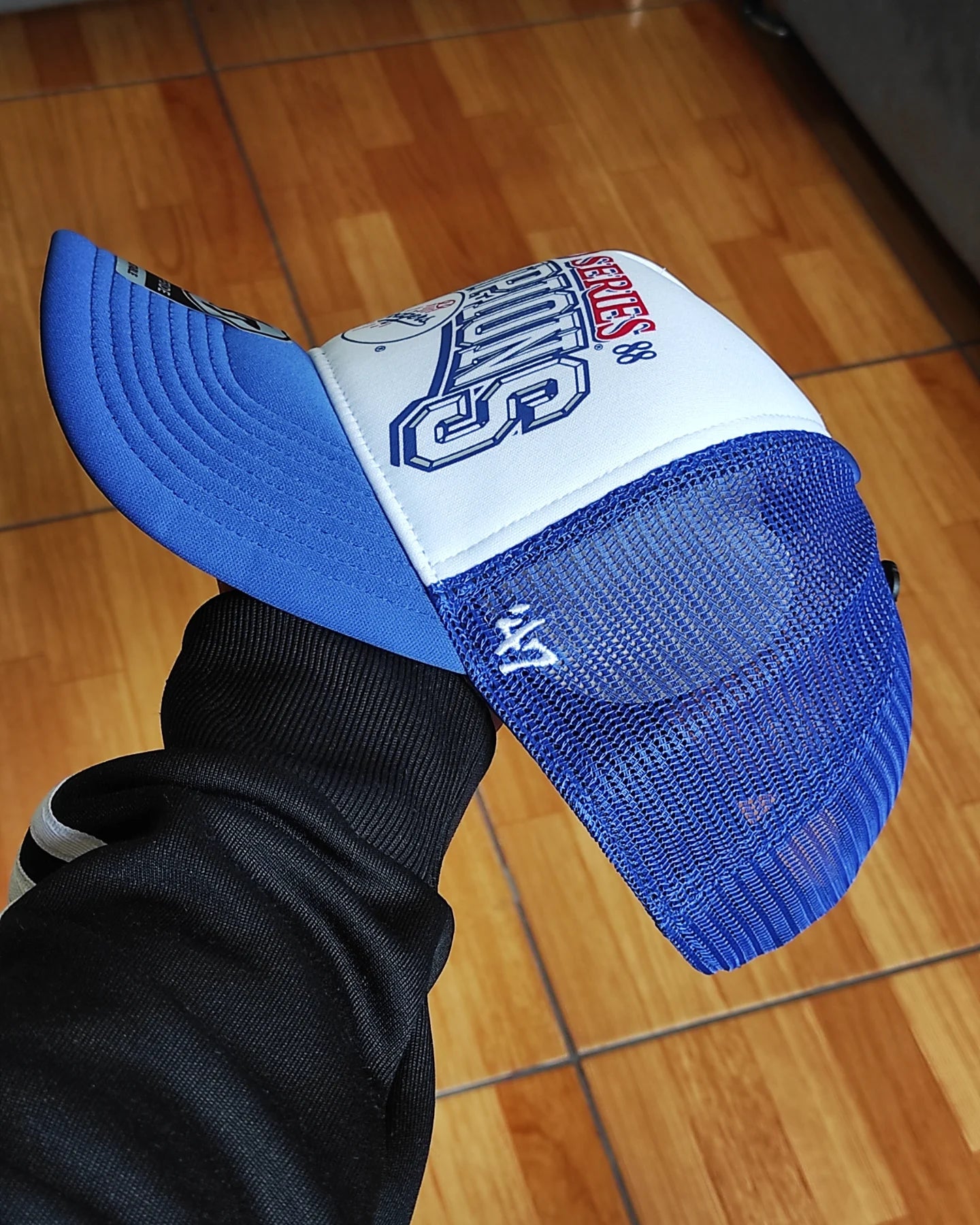 47Brand Los Angeles Dodgers white blue  world series foam Trucker Snapback