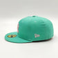 New York Yankees 1999 WORLD SERIES Exclusive New Era 59Fifty Fitted Hat - Teal/Pink Bottom
