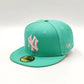 New York Yankees 1999 WORLD SERIES Exclusive New Era 59Fifty Fitted Hat - Teal/Pink Bottom