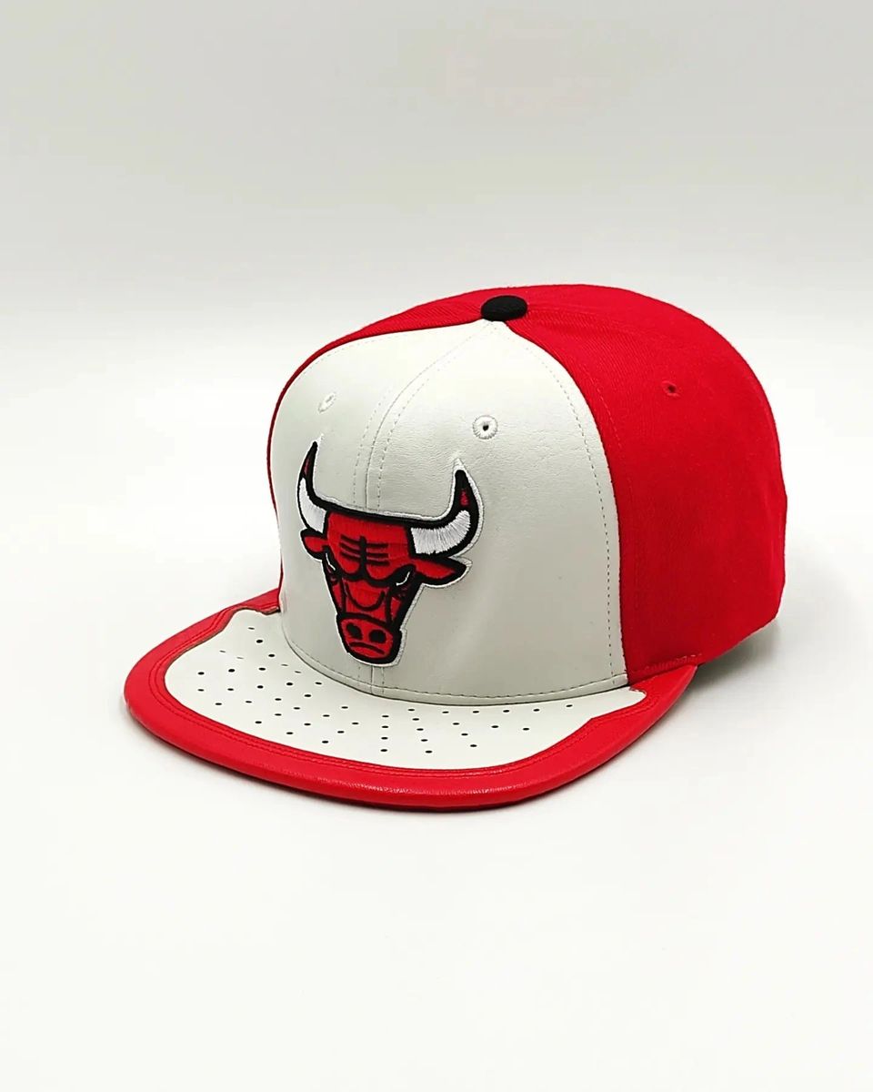 Gorra Chicago Bulls Air Jordan DAY ONE Snapback Mitchell & Ness NBA - Blanco/Rojo