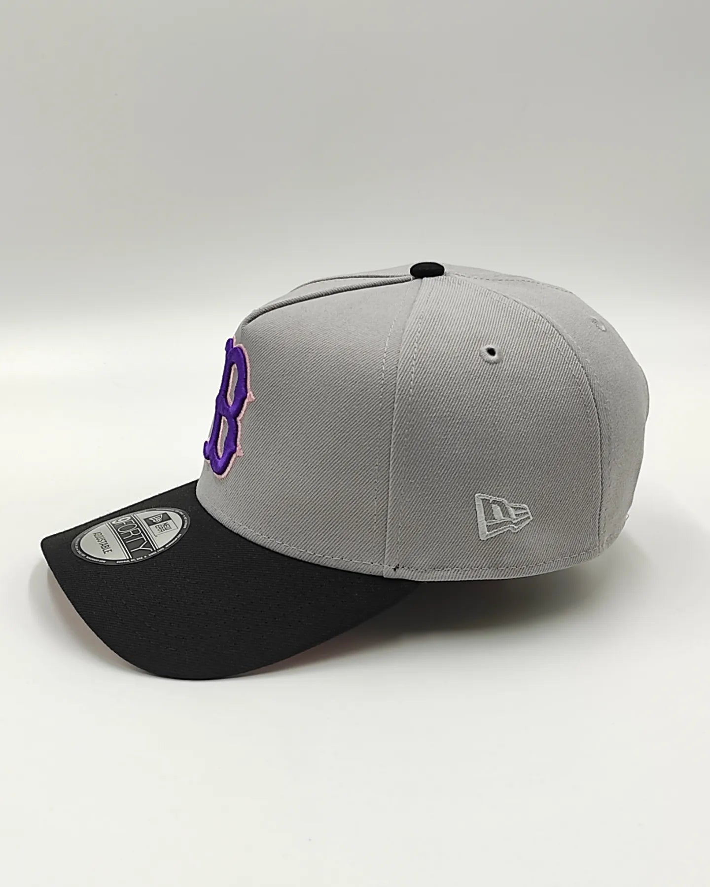 New Era 9Forty A-FRAME Fuji Boston Red Sox 1986 World Series Patch Snapback Hat / Gray Black Pink