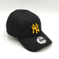 GORRA NEW ERA NY YANKEES 9FORTY NEGRO LOGO GOLD