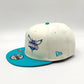 Charlotte Hornets New Era 2022 NBA Draft 9FIFTY Gorra Ajustable Snapback – Crema/Turquesa