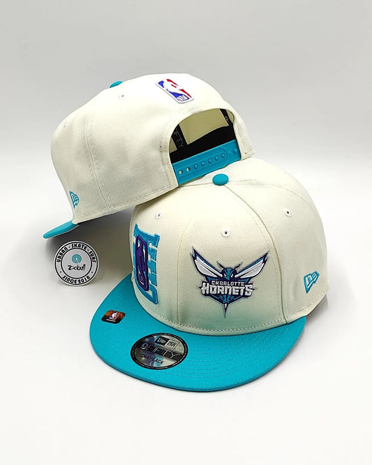 Charlotte Hornets New Era 2022 NBA Draft 9FIFTY Gorra Ajustable Snapback – Crema/Turquesa