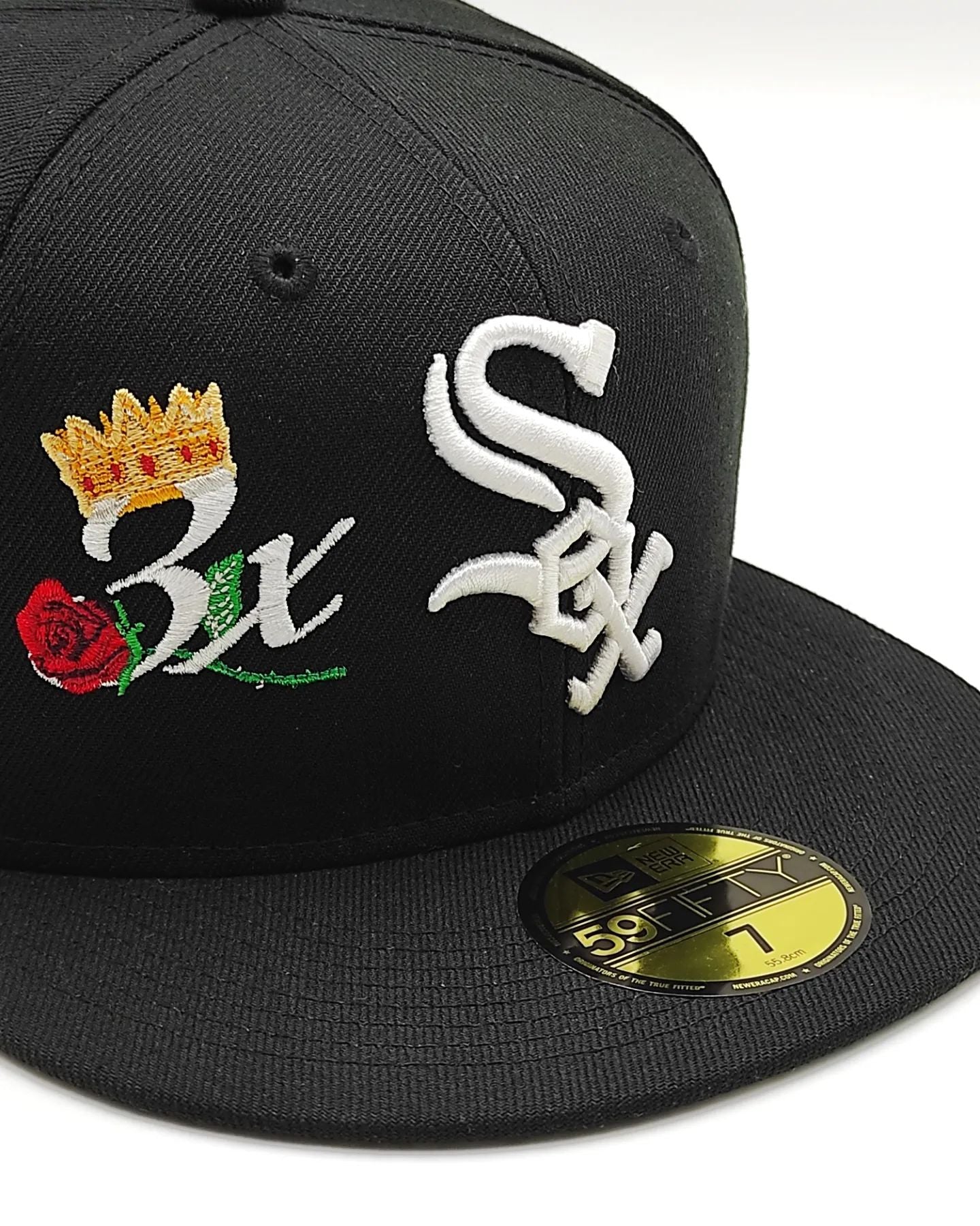Chicago White Sox 3-Time Champions CROWN CHAMPS Exclusive New Era 59Fifty Fitted Hat - Black