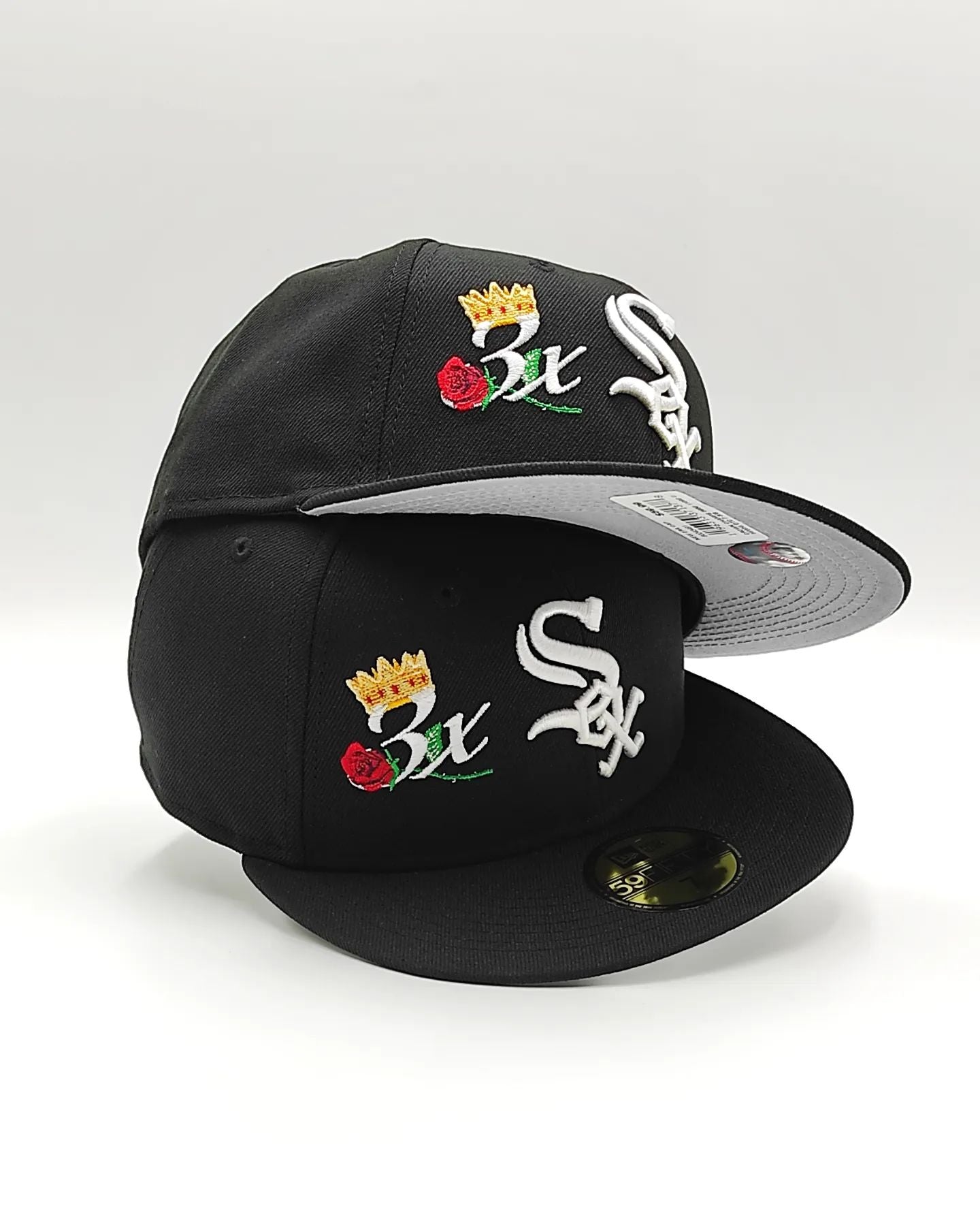 Chicago White Sox 3-Time Champions CROWN CHAMPS Exclusive New Era 59Fifty Fitted Hat - Black