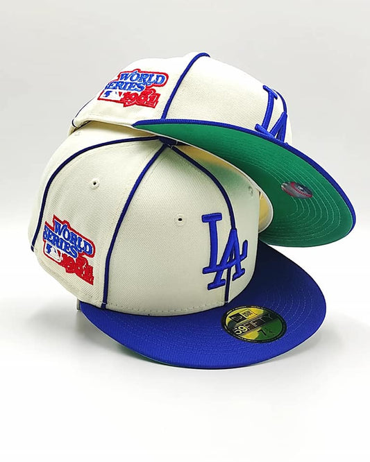 New era Exclusiva 59fifty old time Los Angeles Dodgers 1981 world series patch - blanco royal