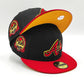 Exclusiva New Era 59Fifty Cool Fashion Atlanta Braves 40th Anniversary Patch Gold UV Alternate Hat - Black, Red, Gold