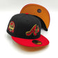 Exclusiva New Era 59Fifty Cool Fashion Atlanta Braves 40th Anniversary Patch Gold UV Alternate Hat - Black, Red, Gold