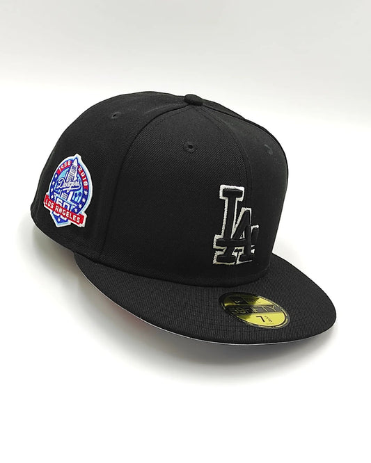 New Era 59FIFTY Los Angeles Dodgers 60th Aniversario parche / Negro - blanco