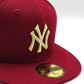 Exclusiva New Era 59fifty Beanpack New York Yankees  2000 World series parche / cardinal tan