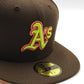 Exclusiva New Era 59Fifty Parks The Woods Oakland Athletics Battle of the Bay Patch Hat - Marron