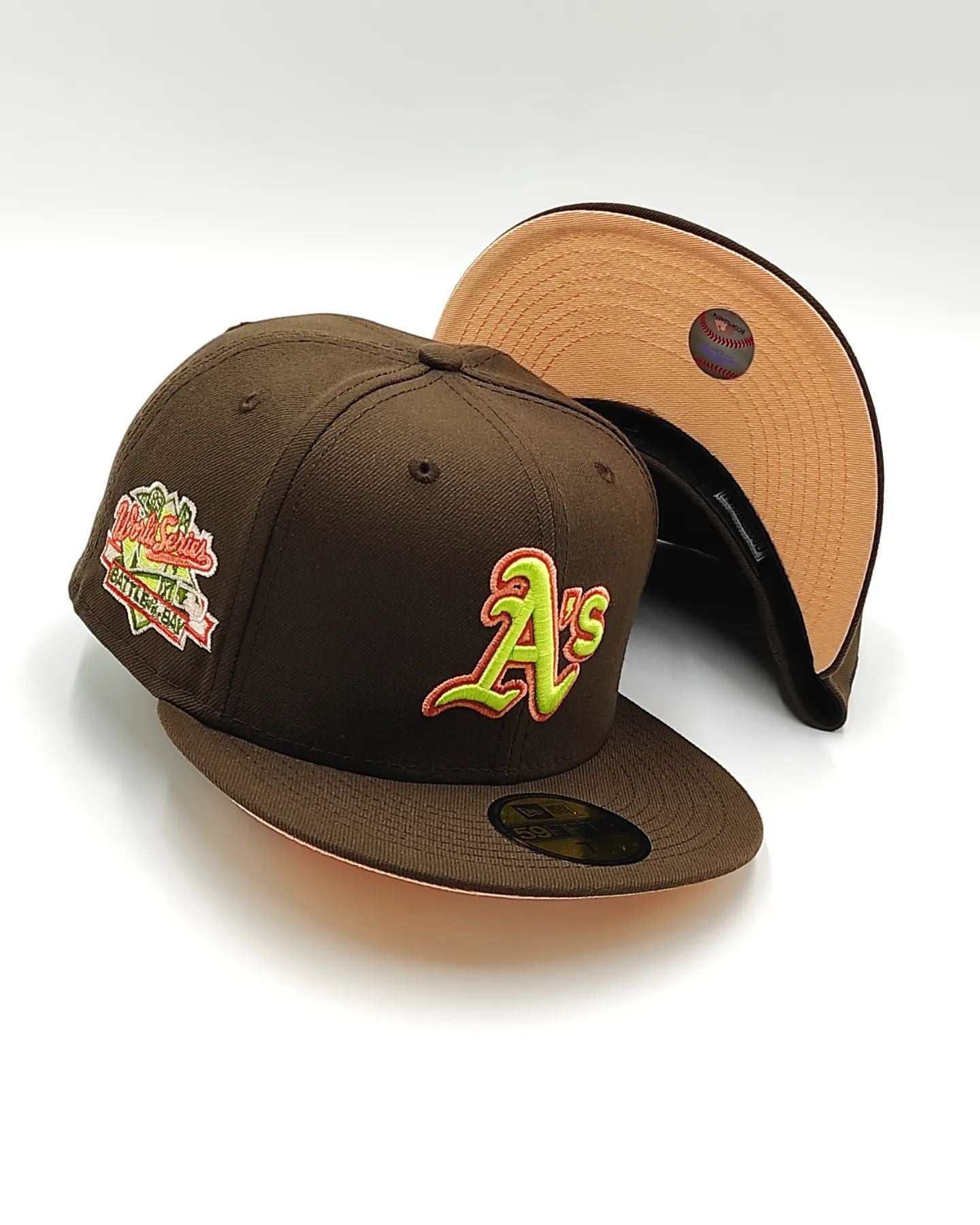 Exclusiva New Era 59Fifty Parks The Woods Oakland Athletics Battle of the Bay Patch Hat - Marron