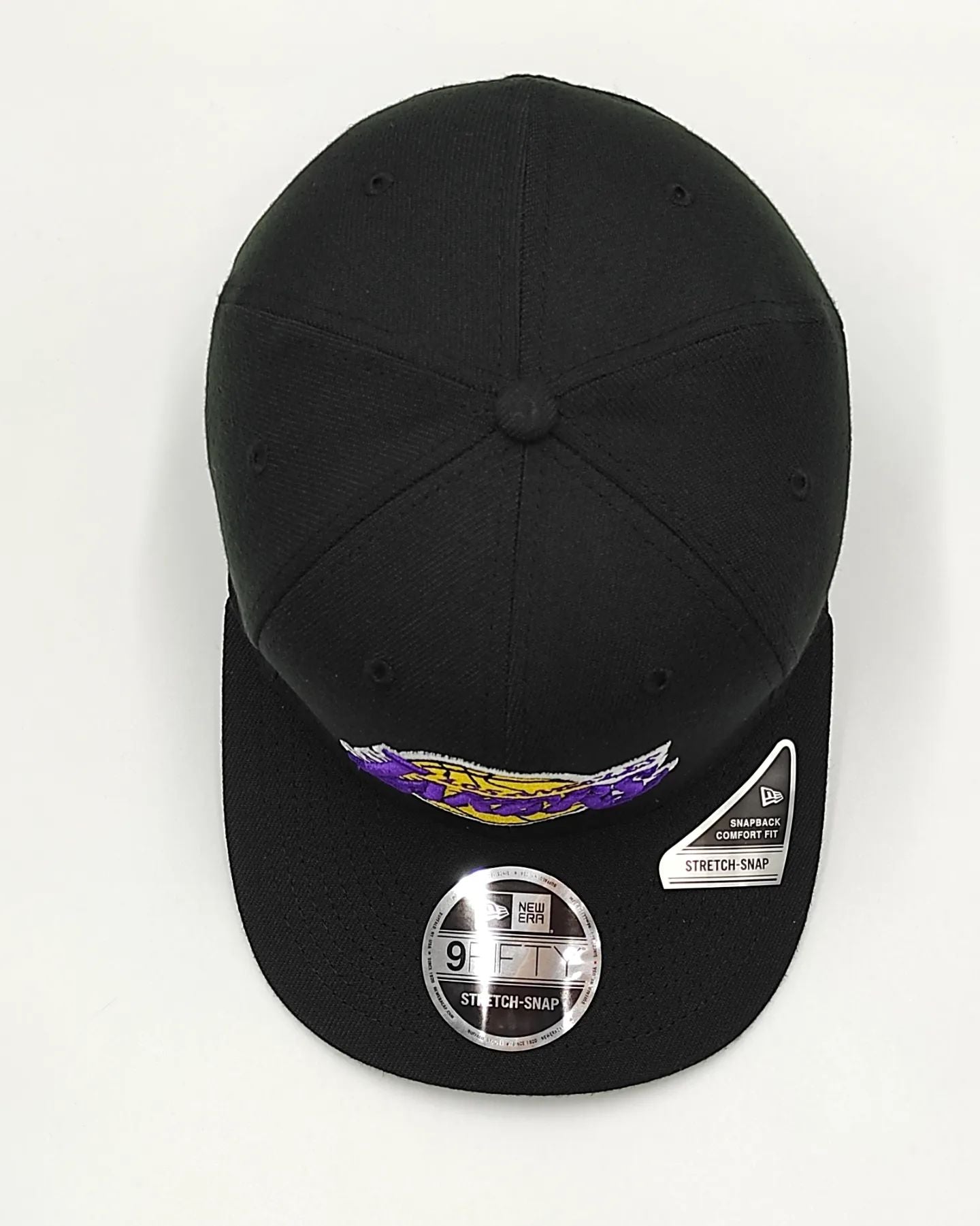 thumbnail image 2 of Upside Down "LA" Black New Era 9Fifty Snapback – Black Thread, Unisex Adjustable Cap 2 of 6