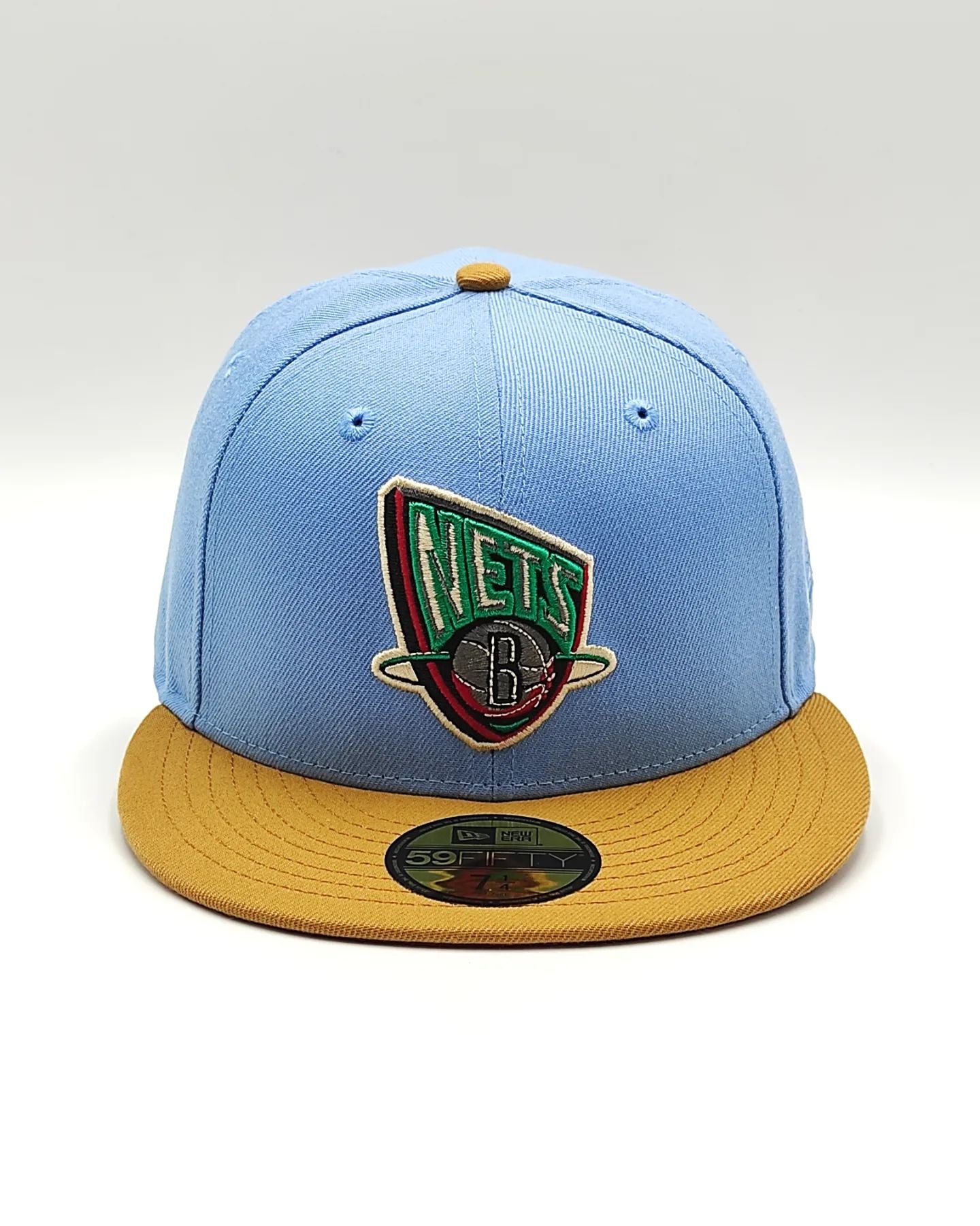 Exclusive New Era 59Fifty Parks Smoldering Island Brooklyn Nets Hat - Azu Claro, Tan