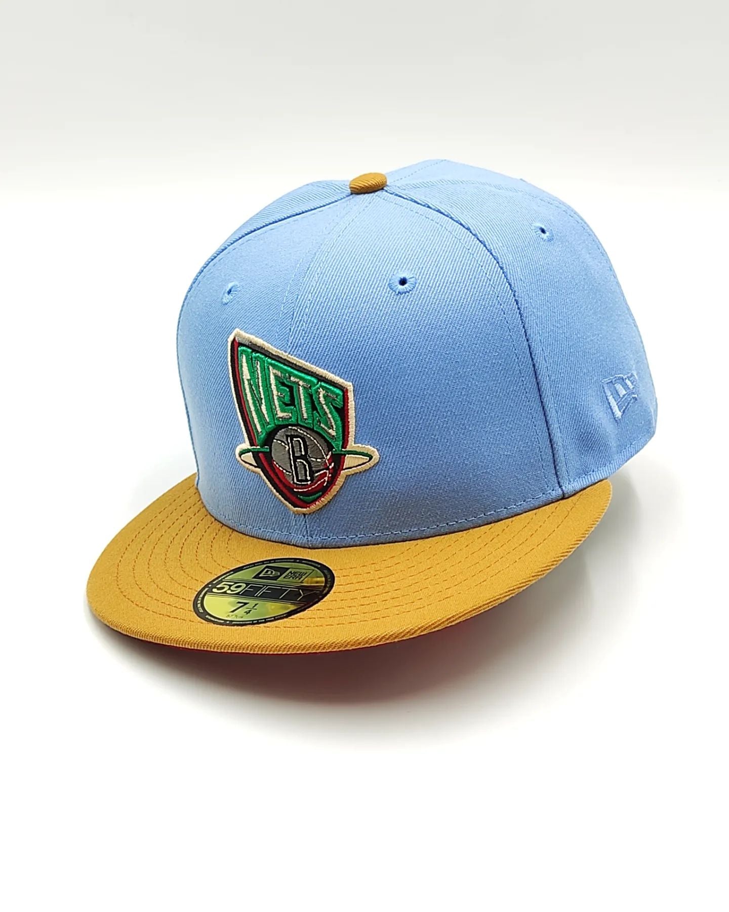 Exclusive New Era 59Fifty Parks Smoldering Island Brooklyn Nets Hat - Azu Claro, Tan