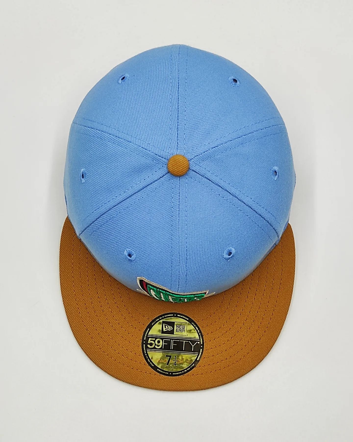 Exclusive New Era 59Fifty Parks Smoldering Island Brooklyn Nets Hat - Azu Claro, Tan