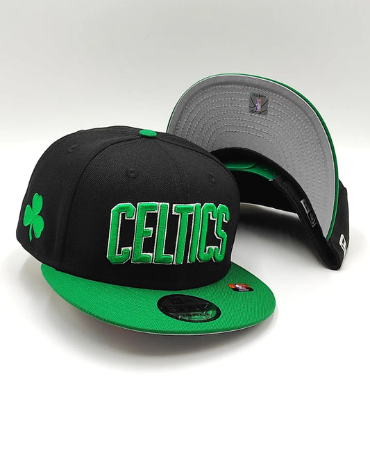 New Era Boston Celtics 9Fifty snapback Negro con Verde colección jersey