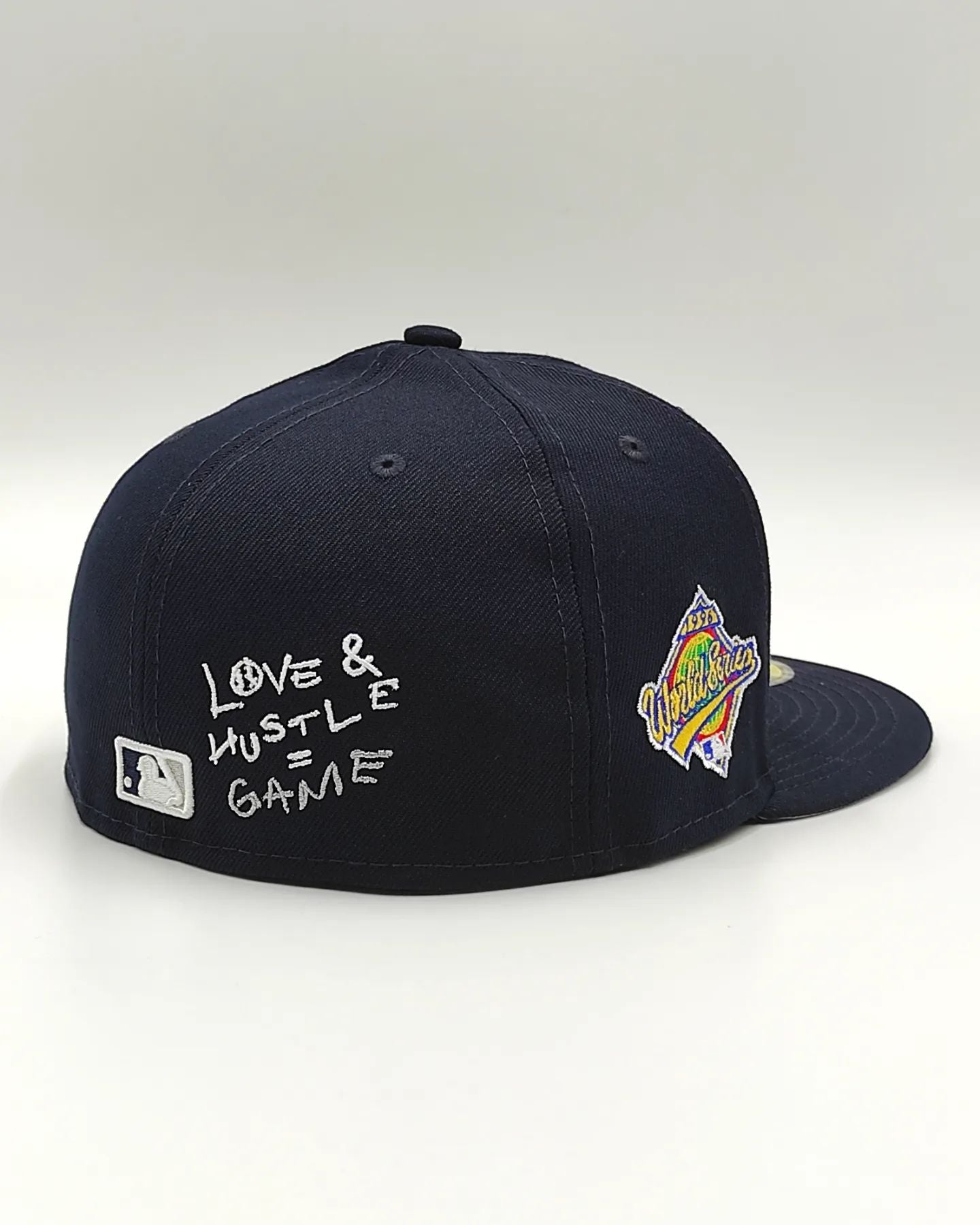 New York Yankees 1996 WORLD SERIES Exclusive TEAM HEARTS New Era Fitted 59Fifty MLB Hat -Navy